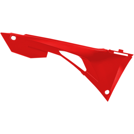 Bright red plastic air box cover designed for Honda CRF250R (2018-21) and CRF450R (2017-20), featuring sleek lines and cutouts for airflow.