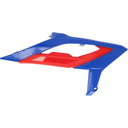 Acerbis radiator scoops for Beta RR models, featuring a sleek design in vibrant blue and red plastic, designed for enhanced airflow and protection.