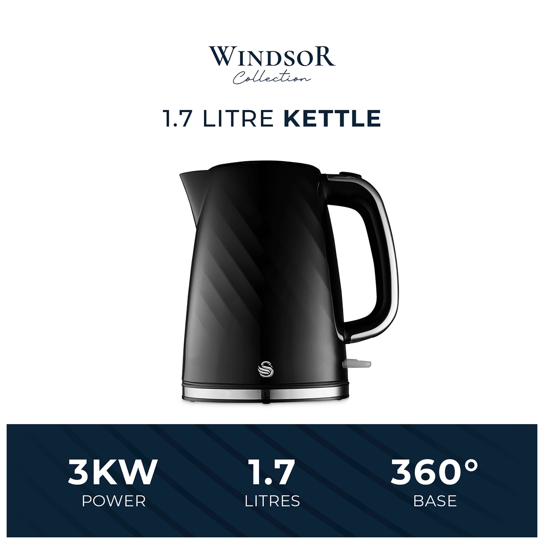 1.7 Litre Textured Windsor Kettle - image 2
