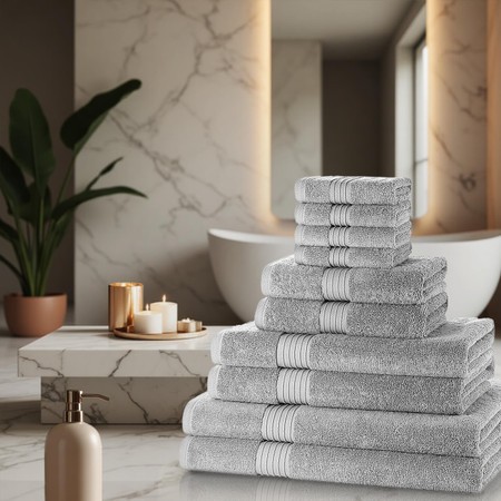 Royal Egyptian 10 Piece 700 GSM Royal Egyptian Towel Bale Sets - 4 Face Cloths, 2 Hand Towels, 2 Bath Towels, 2 Bath Sheets