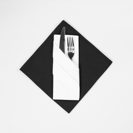 The Towel Shop 100% Polyester Plain Napkins 22" X 22"(55cm X 55cm)