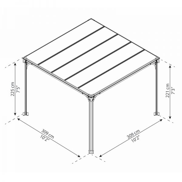 10x10 Palram Canopia Milano 3000 Garden Gazebo - image 5