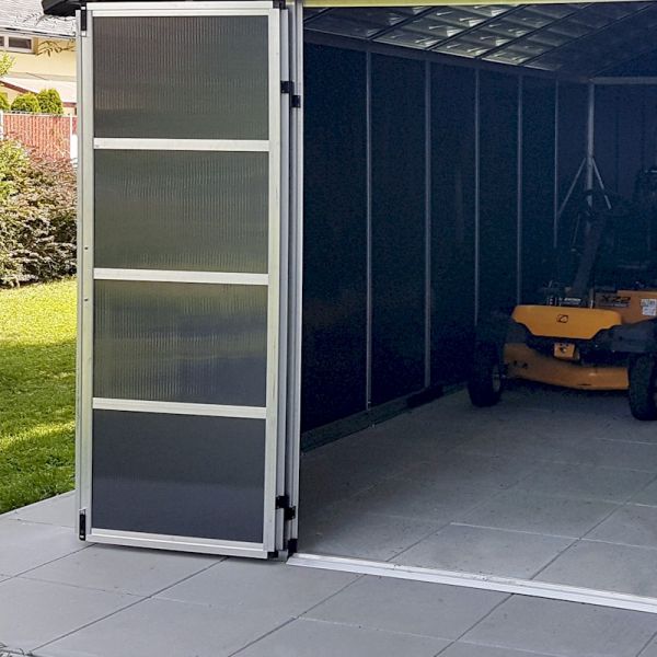 11' x 13.1' Palram Canopia Yukon Premium Dark Grey Skylight Plastic Shed (3.32m x 3.93m) - image 4