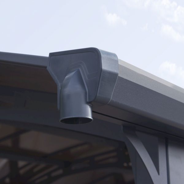 12' x 28' Palram Canopia Arcadia 8500 Grey Metal Carport (3.59m x 8.58m) - image 3