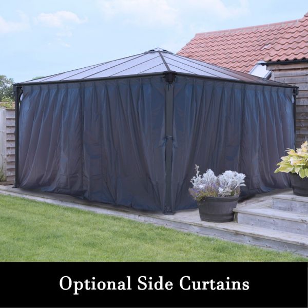 14x14 Palram Canopia Palermo 4300 Grey Garden Gazebo - image 3