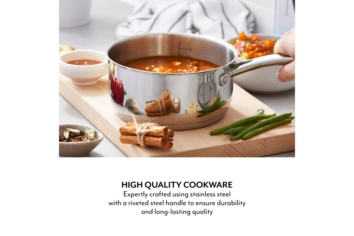 16cm Stainless Steel Saucepan with Lid - image 4