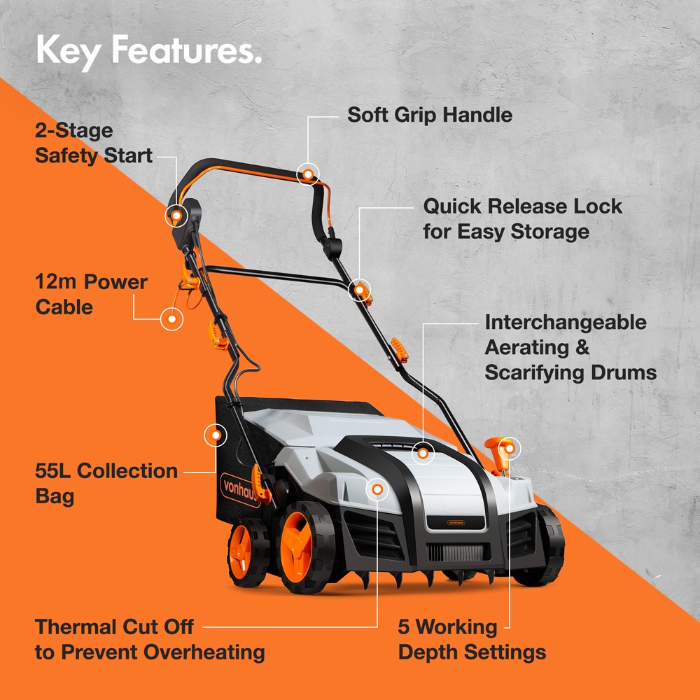 2-in-1 Scarifier & Aerator 2000W - image 2