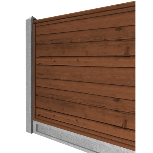 2440mm x 109mm x 94mm Supreme Concrete Intermediate Slotted Fence Post - image 2