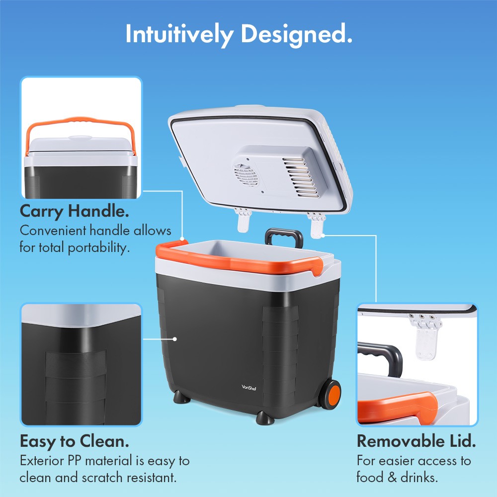 28L Electric Cool Box on Wheels - image 2
