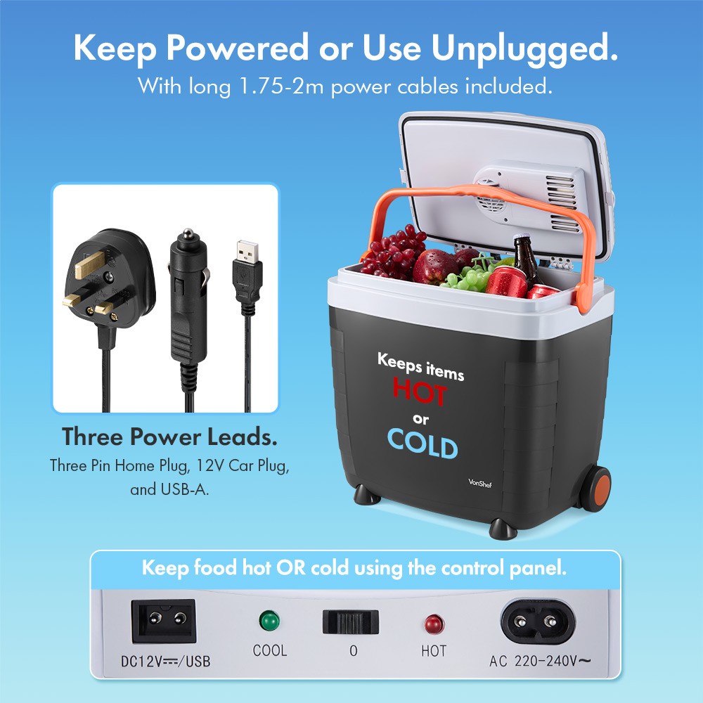 28L Electric Cool Box on Wheels - image 5