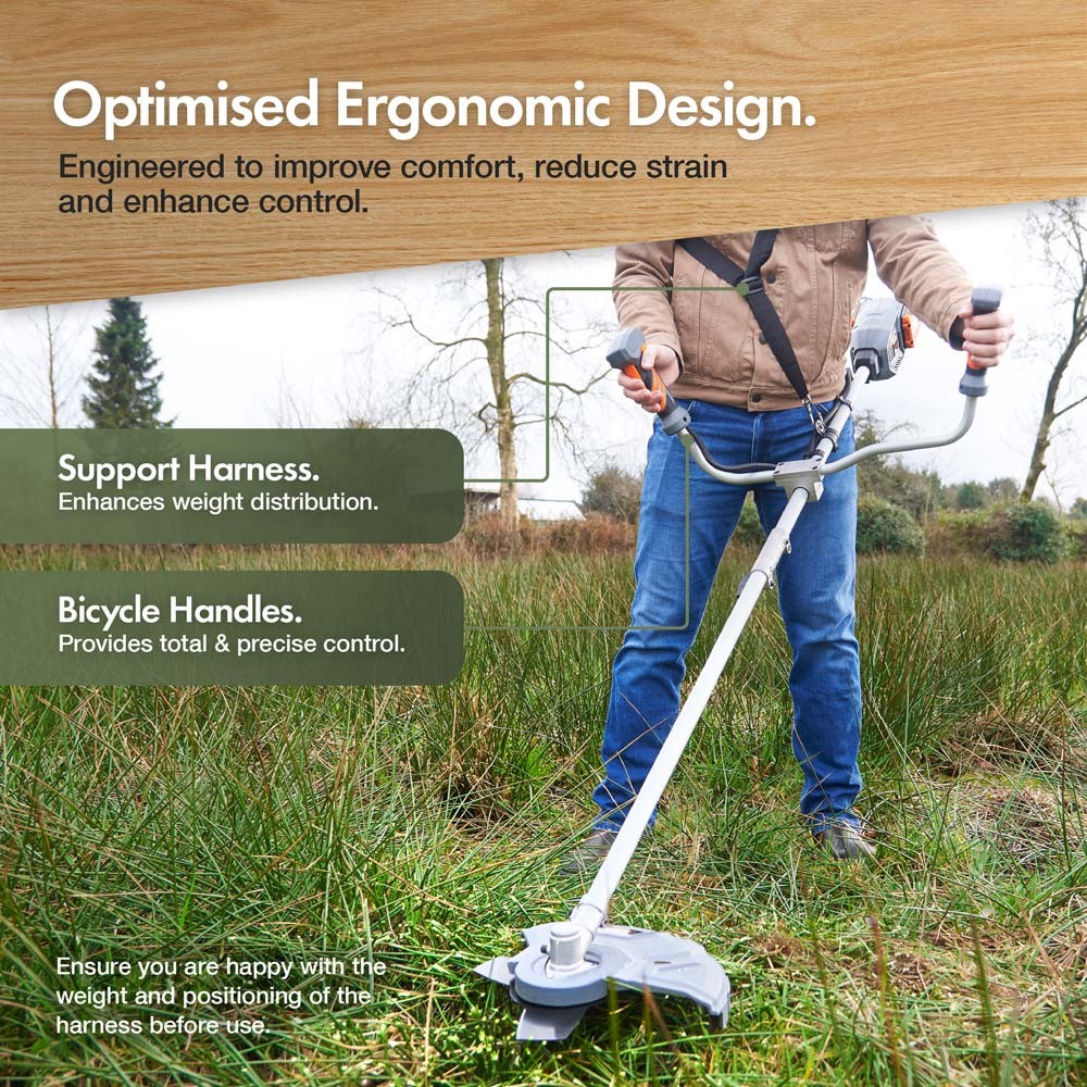 36V Cordless 2-in-1 Grass Trimmer & Brush Cutter - image 2