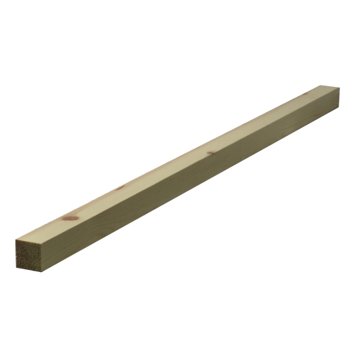38mm x 38mm redwood planed timber with a smooth finish, displaying a standard size of 33mm x 33mm, featuring a light wood color and visible grain patterns.