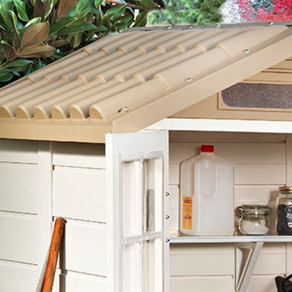 4' x 4' Shire Tuscany Evo 120 Plastic Garden Storage Shed (1.22m x 1.22m) - image 3