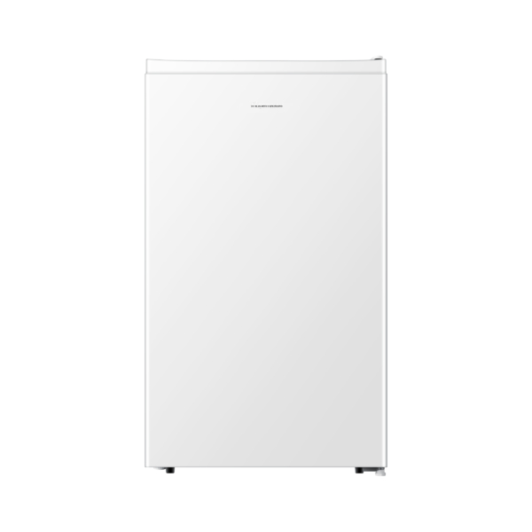 Fridgemaster MUL4892E under counter larder fridge in white, featuring a sleek design with a smooth finish and a minimalist front without visible handles.
