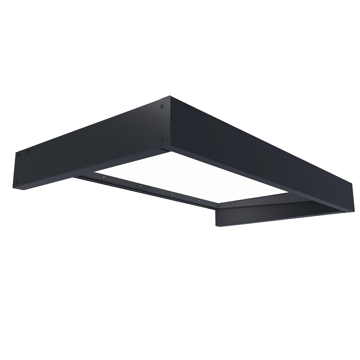 Grey clear door canopy made of durable polycarbonate with a sleek design, measuring 5'3" x 3'1", featuring a sturdy frame for protection against the elements.