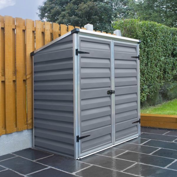 5' x 3' Palram Canopia Dark Grey Voyager Shed (1.39m x 0.9m) - image 5