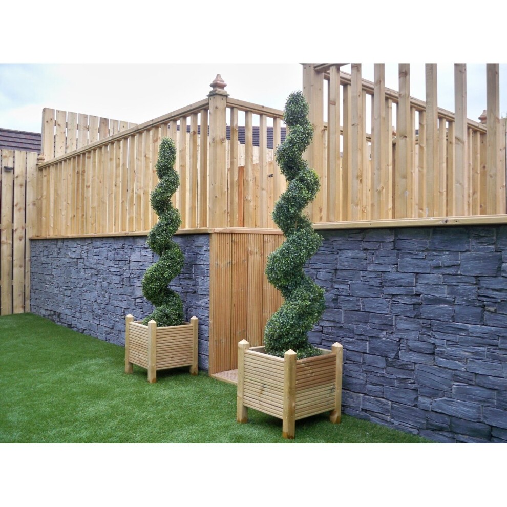 5ft Green Boxwood Spiral Topiary Tree - image 3