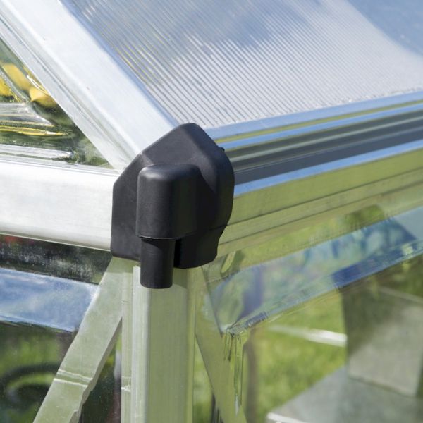 6' x 4' Palram Canopia Hybrid Silver Polycarbonate Greenhouse (1.85m x 1.26m) - image 4