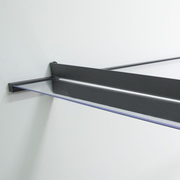 7' x 3' Palram Canopia Nancy 2050 Grey Door Canopy (2.06m x 0.94m) - image 3