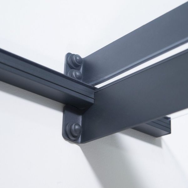 7' x 3' Palram Canopia Nancy 2050 Grey Door Canopy (2.06m x 0.94m) - image 4