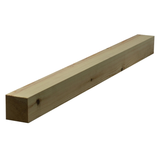 75mm x 75mm planed square edge redwood timber with a finished size of 69mm x 69mm, featuring a smooth surface and natural wood grain.