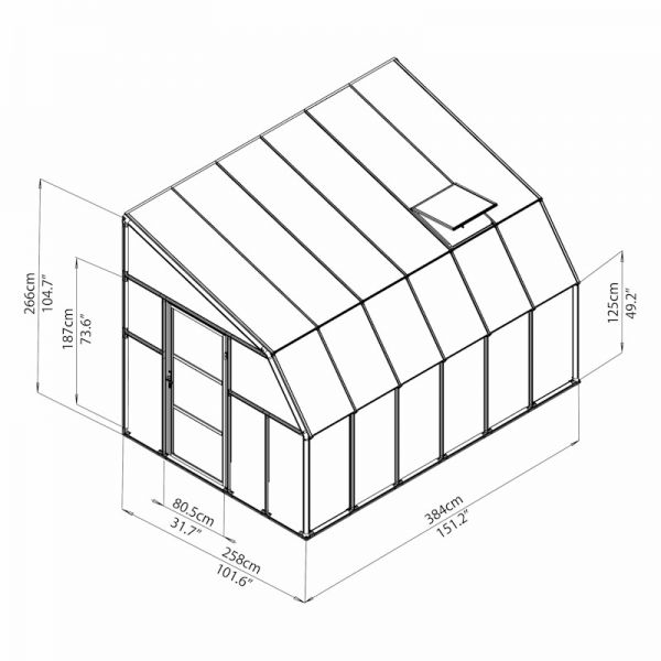 8x12 Palram Canopia Rion Clear Sun Room - image 5