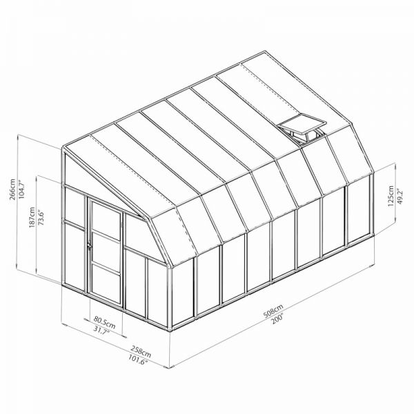 8x16 Palram Canopia Rion Clear Sun Room - image 5
