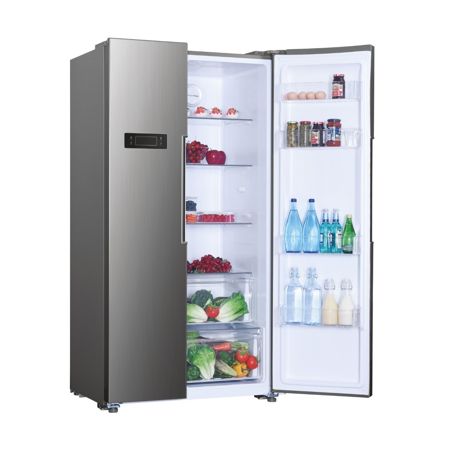 91cm 60/40 Frost Free American Fridge Freezer - Stainless Steel - image 3