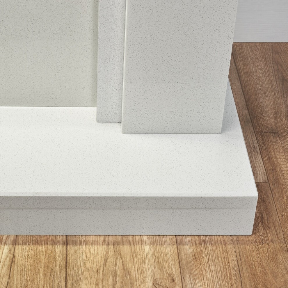 Acantha Arona White Marble Electric Fireplace Suite 54 inch - image 4