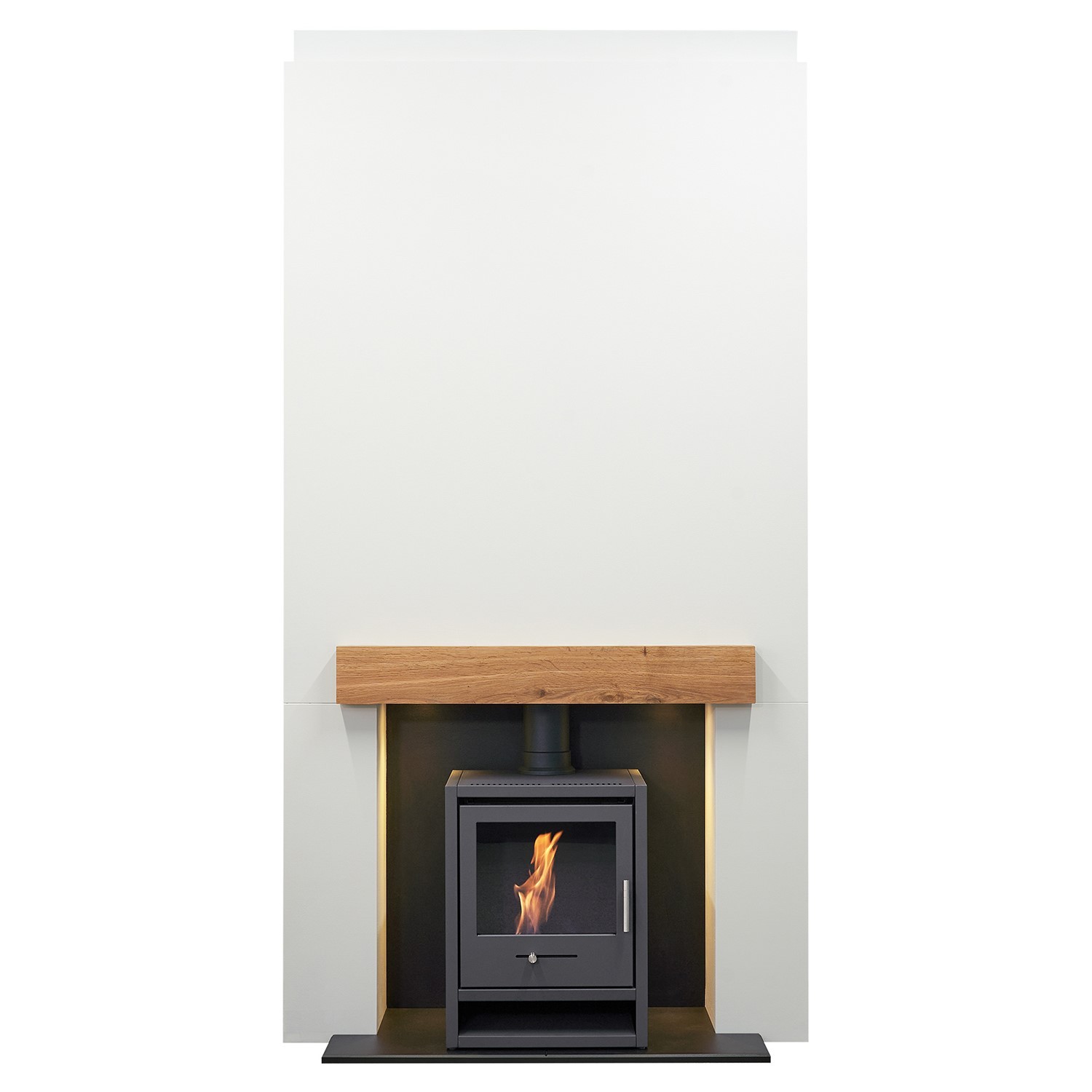 Acantha Charcoal Grey Pre-Built Stove Media Wall 1 with OKO S1 Bio Ethanol Stove - image 5