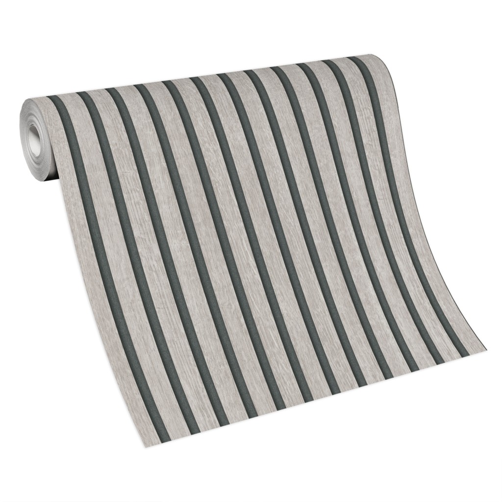 Acoustic Panel Wood Slat Realistic Taupe Wallpaper - image 5
