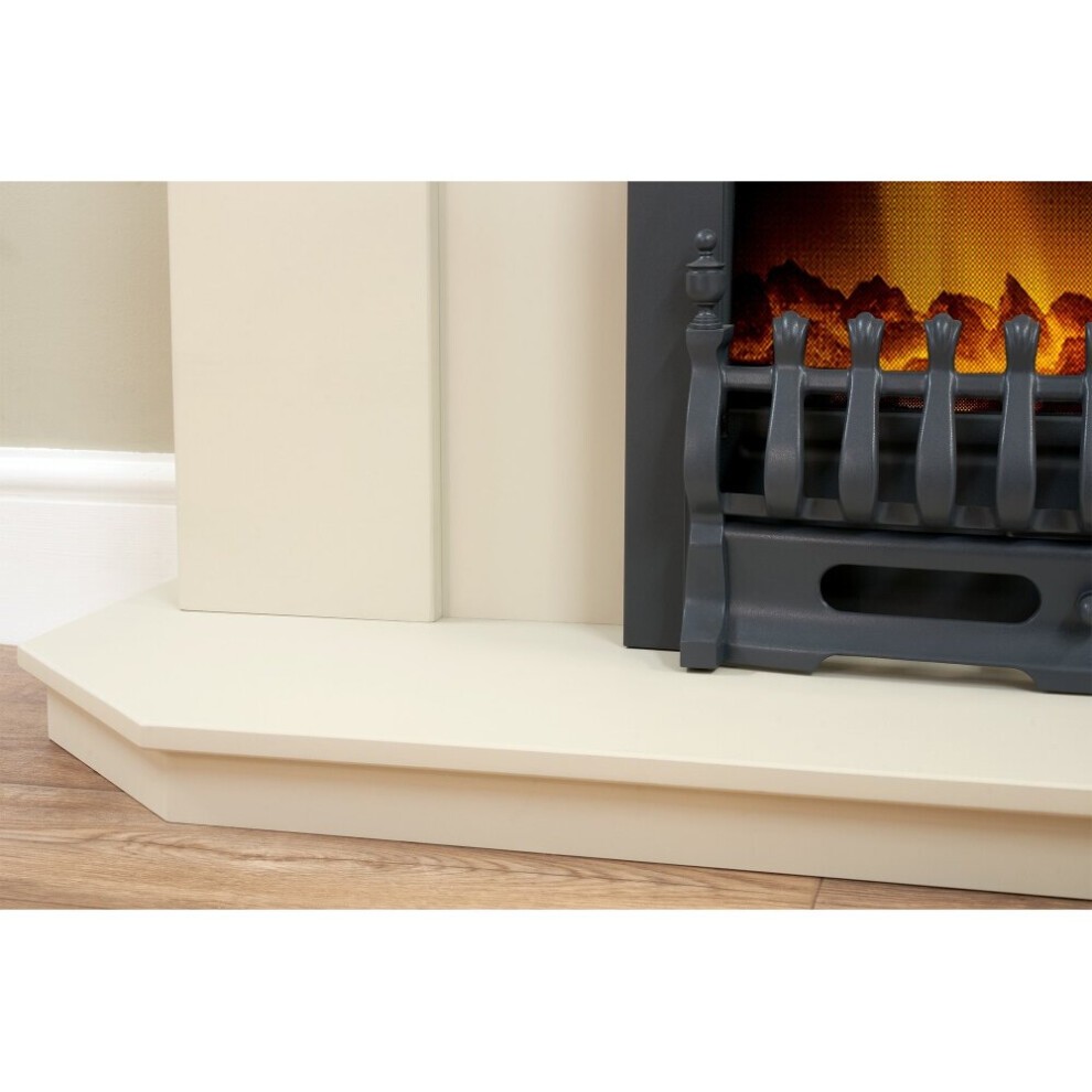 Adam Abbey Stone Effect Fireplace with Blenheim Black Electric Fire Stove 48 inch - image 3
