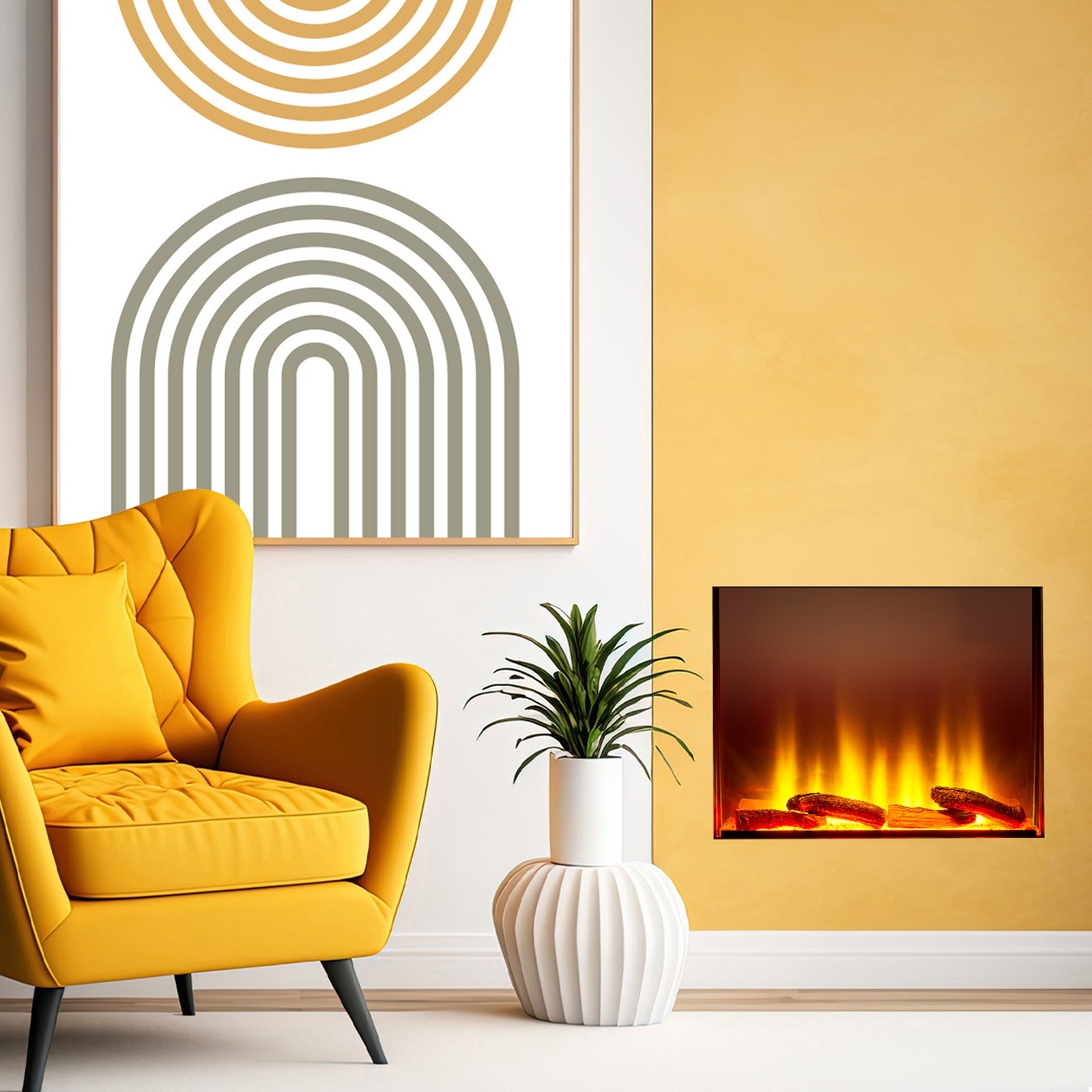 Adam Sahara 22 SQ Fully Inset Media Wall Electric Fire - image 2
