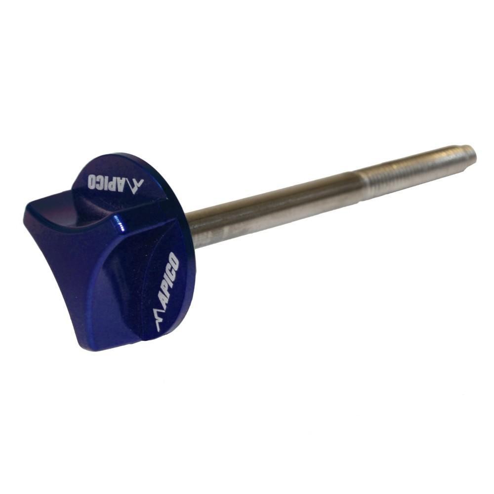 Apico AFB 80MM BU - Apico 80mm CNC Air Filter Bolt Honda CR 125/250 1996-2007, KX 65/85 & RM 65/85 1991-2023, KXF250 2004-2020 Blue