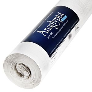 Roll of Anaglypta Wallpaper Argo RD7100, featuring a textured white surface, designed for durability and easy application, with branding visible on the label.