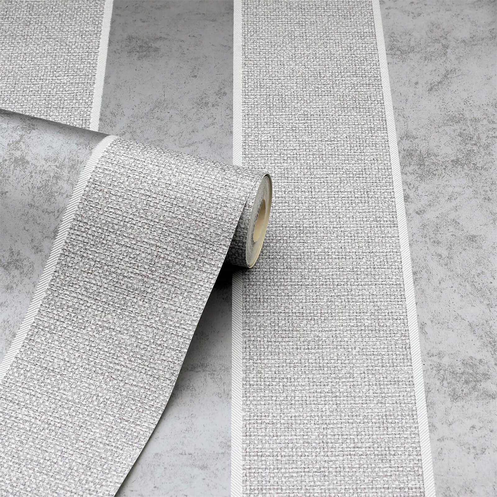 Arthouse Calico Stripe Grey Wallpaper - image 2