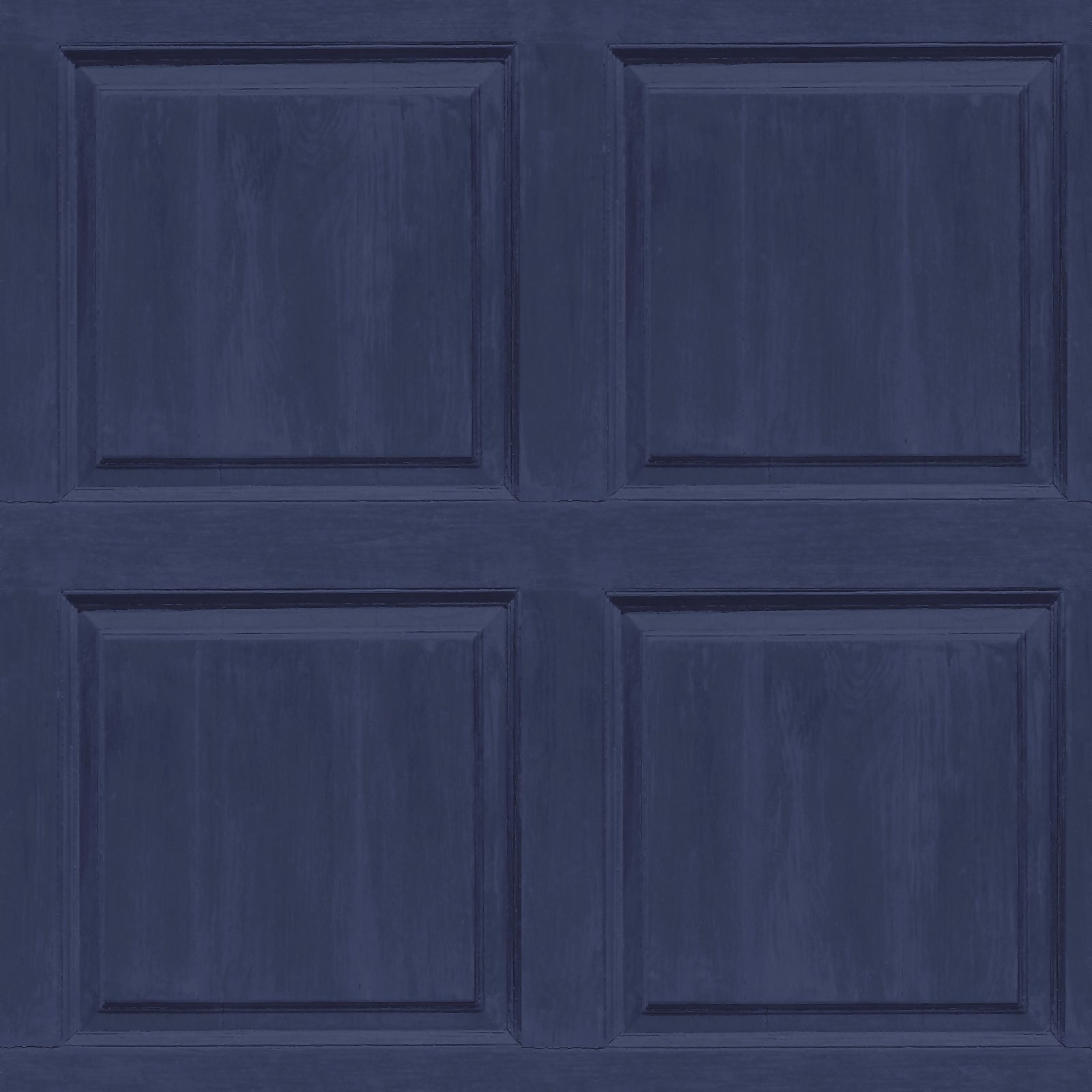 Navy blue wooden panel wallpaper featuring a textured finish with four rectangular panel designs, adding a sophisticated and modern touch to interiors.