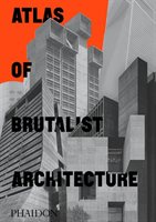 Cover features bold black text on an orange background, showcasing geometric brutalist buildings in grayscale, emphasizing their raw concrete textures and angular forms.