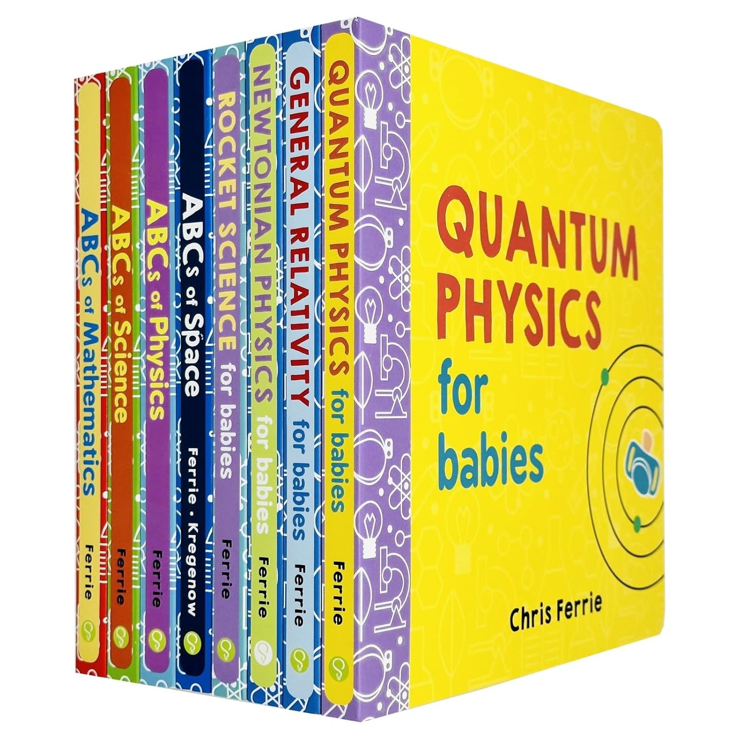 Chris Ferrie Baby University Collection 8 Books Set by Chris Ferrie General Relativity, Newtonian Physics, Quantum Physics
