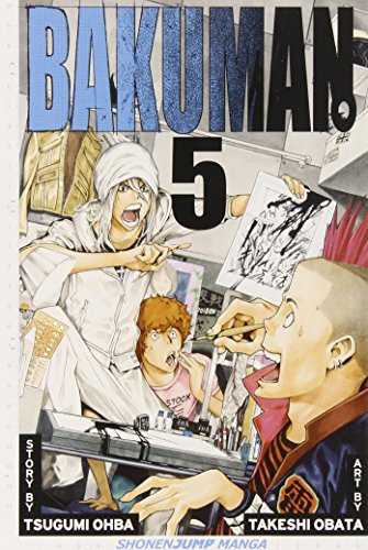 Complete box set of "Bakuman?" by VIZ Media LLC, featuring vibrant cover art with characters in a manga studio, showcasing dynamic illustrations and bold typography.
