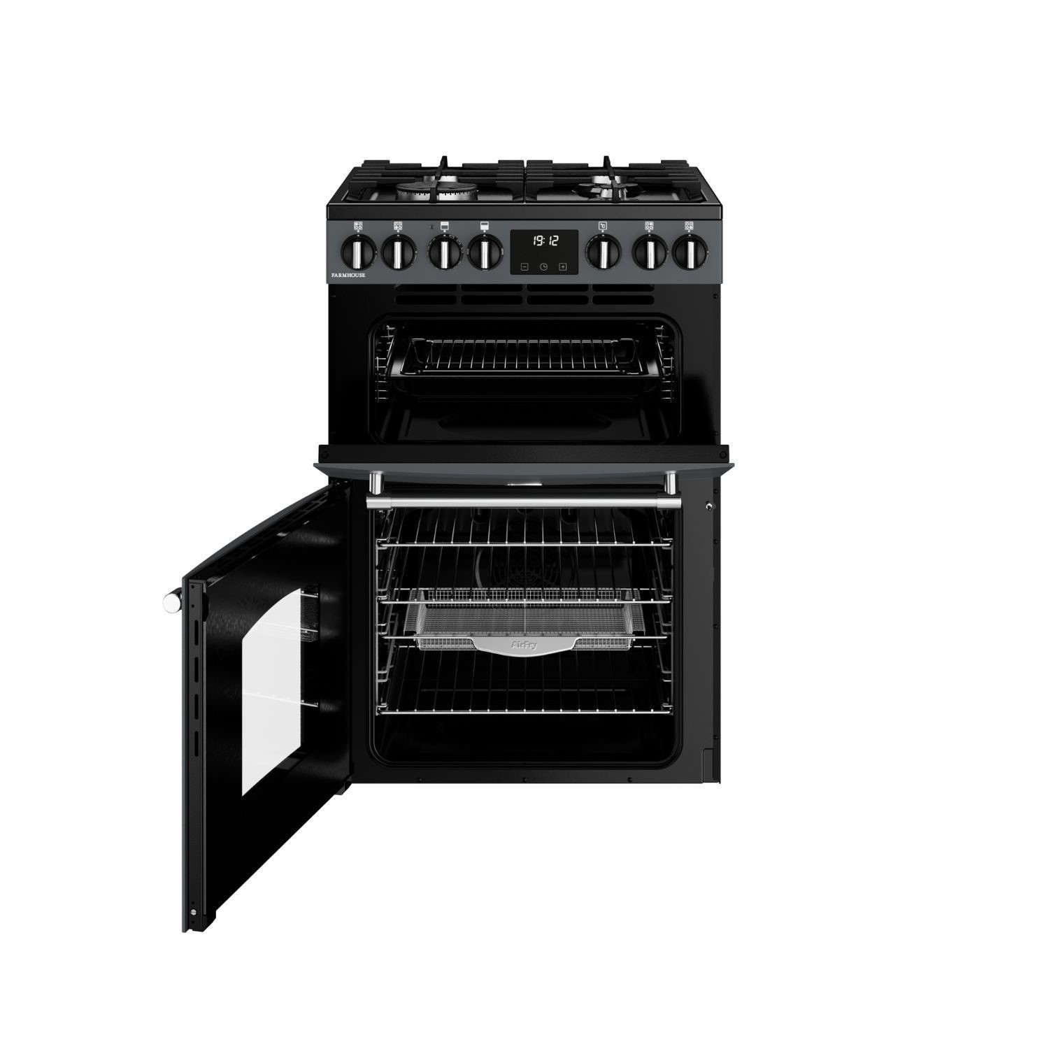 Belling Farmhouse MRA 444411812 60cm Dual Fuel Anthracite Range Cooker - image 3