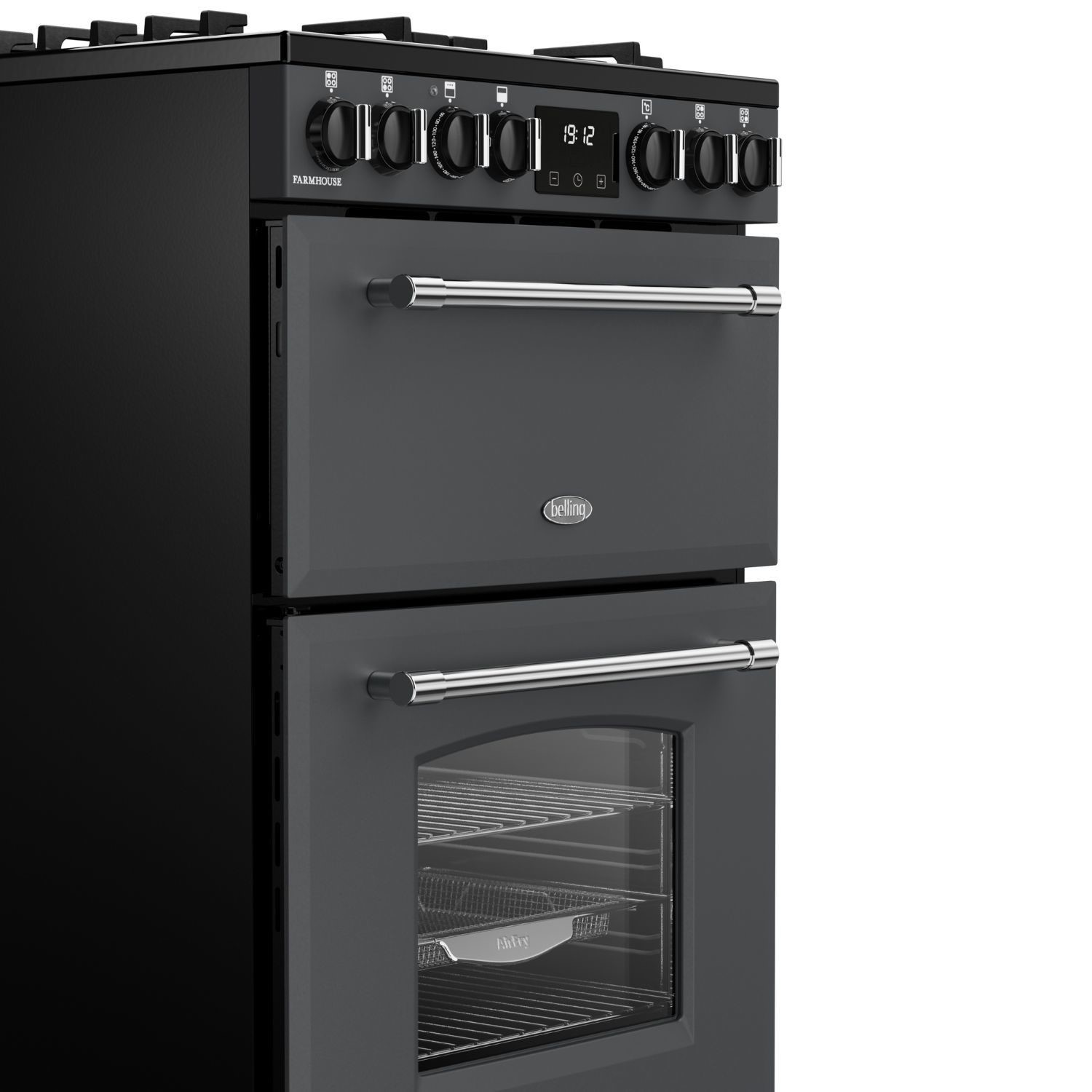 Belling Farmhouse MRA 444411812 60cm Dual Fuel Anthracite Range Cooker - image 4
