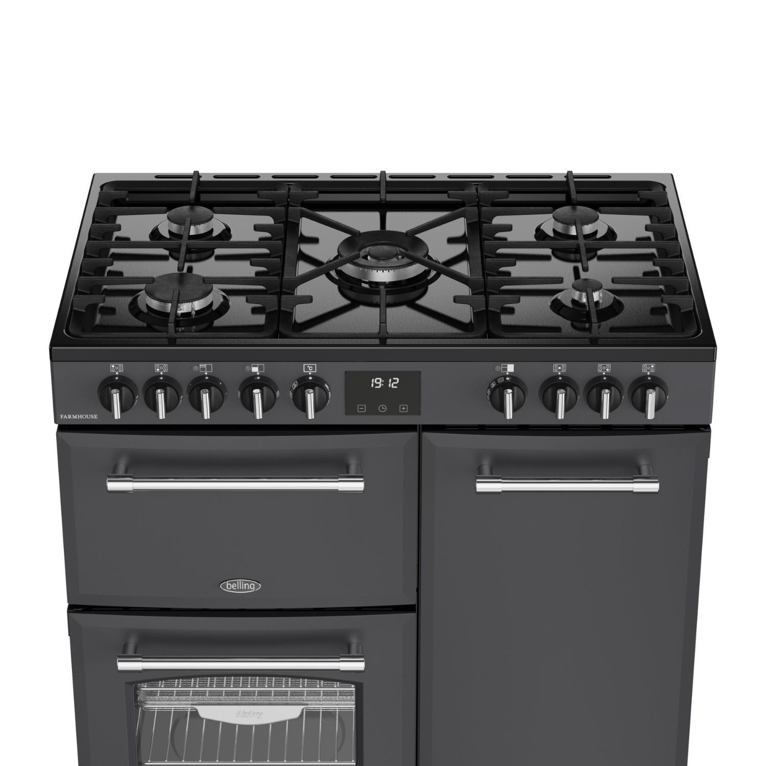 Belling RCA Farmhouse 444411819 90DF 90cm Dual Fuel Anthracite Range Cooker - image 3