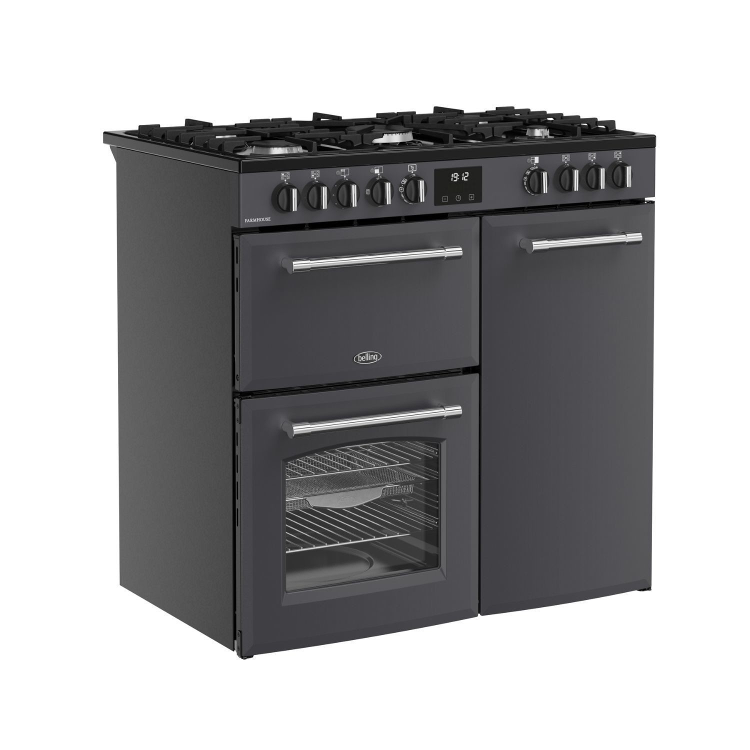 Belling RCA Farmhouse 444411819 90DF 90cm Dual Fuel Anthracite Range Cooker - image 4