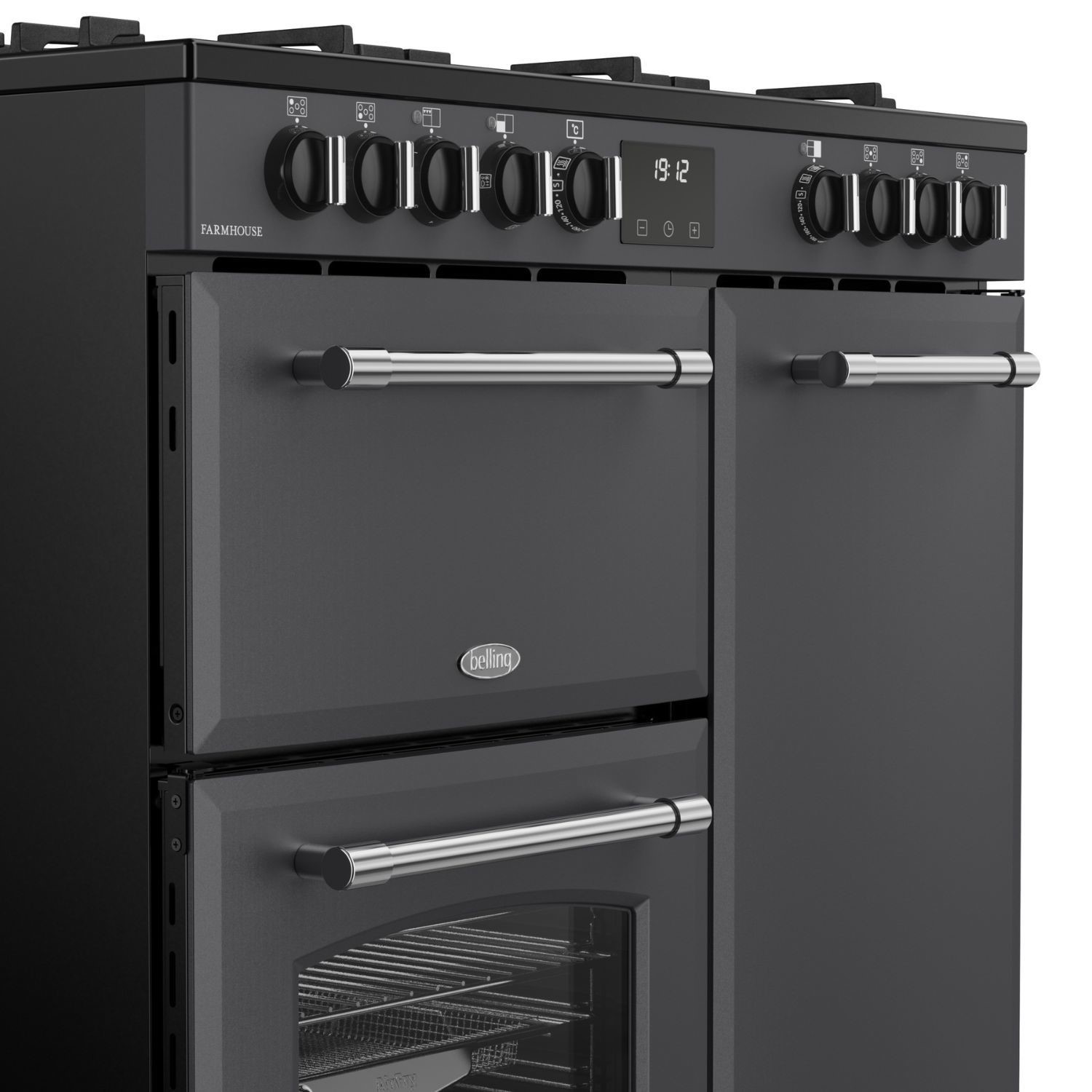 Belling RCA Farmhouse 444411819 90DF 90cm Dual Fuel Anthracite Range Cooker - image 5