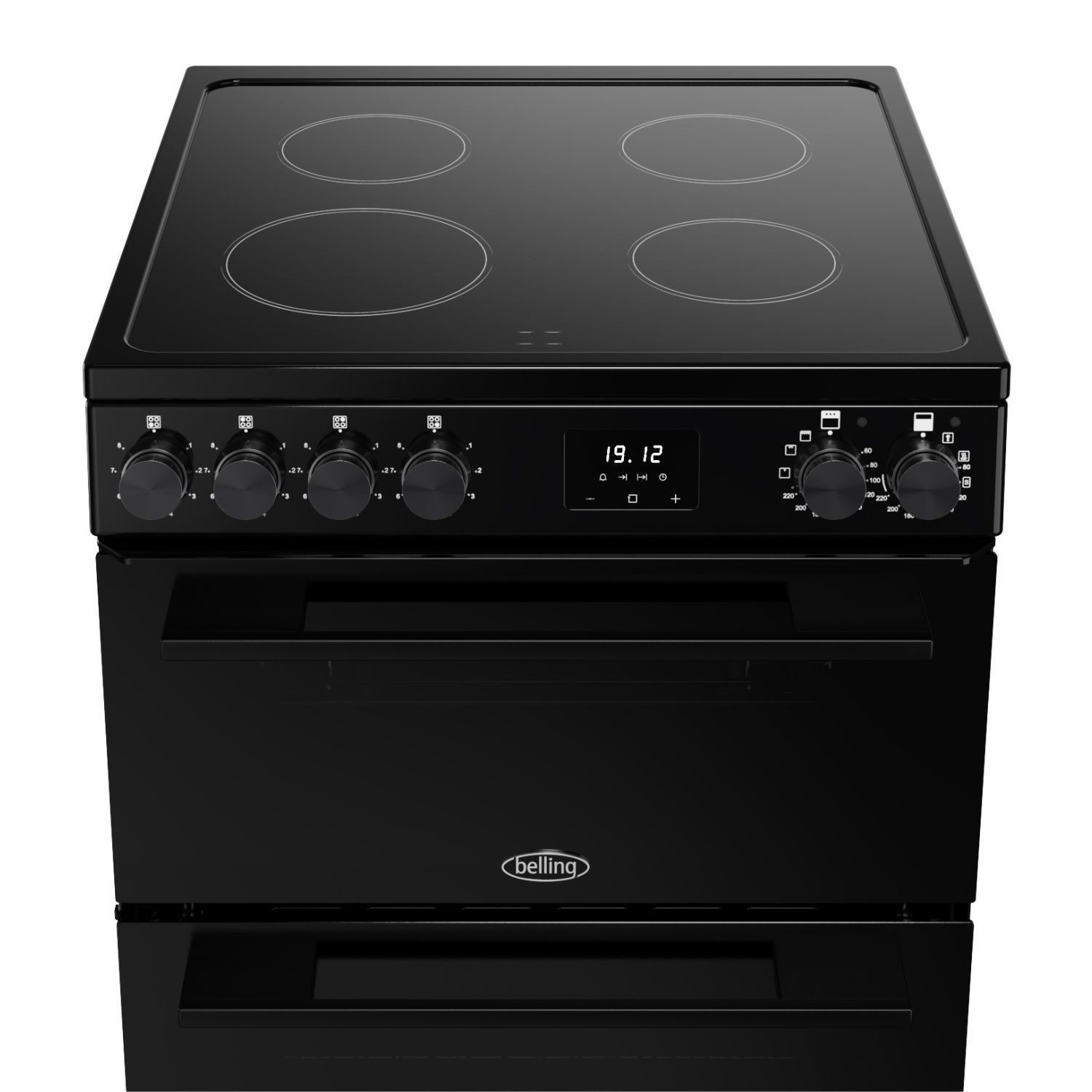 Belling Vision 444412049 60E 60cm Electric Ceramic Black Steel Double Cooker - image 3