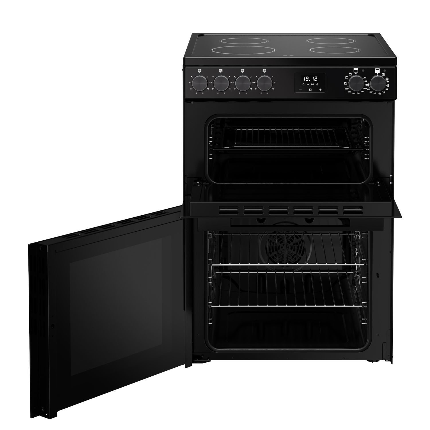 Belling Vision 444412049 60E 60cm Electric Ceramic Black Steel Double Cooker - image 5