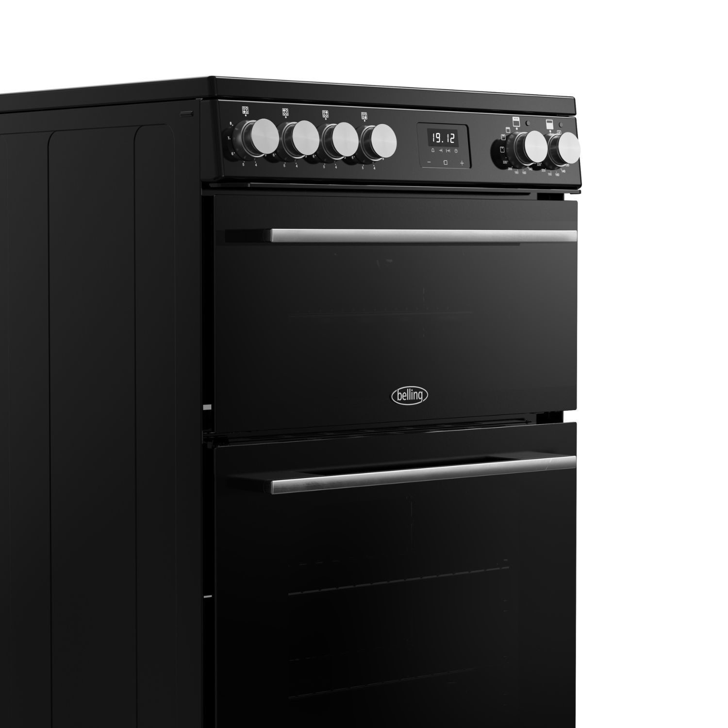 Belling Vision 444412050 60E 60cm Electric Ceramic Black & Silver Steel Double Cooker - image 4