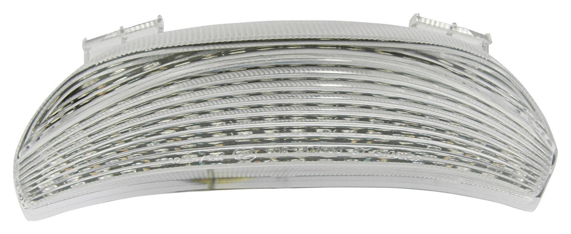 Clear LED rear tail light with integral indicators, featuring a sleek curved design and multiple horizontal lines, designed for Honda CB600F Hornet models from 2007 to 2009.