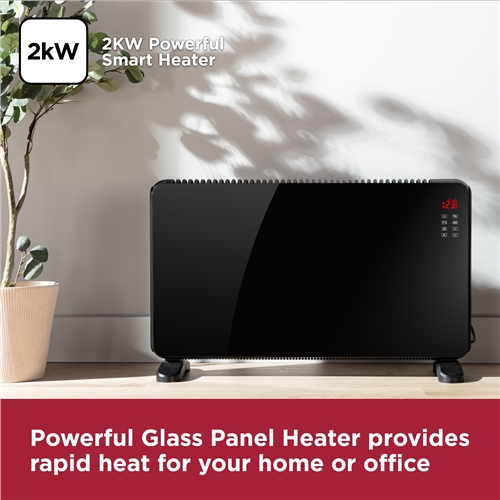 BLACK+DECKER Black Smart Glass Panel Heater 2000W - image 4